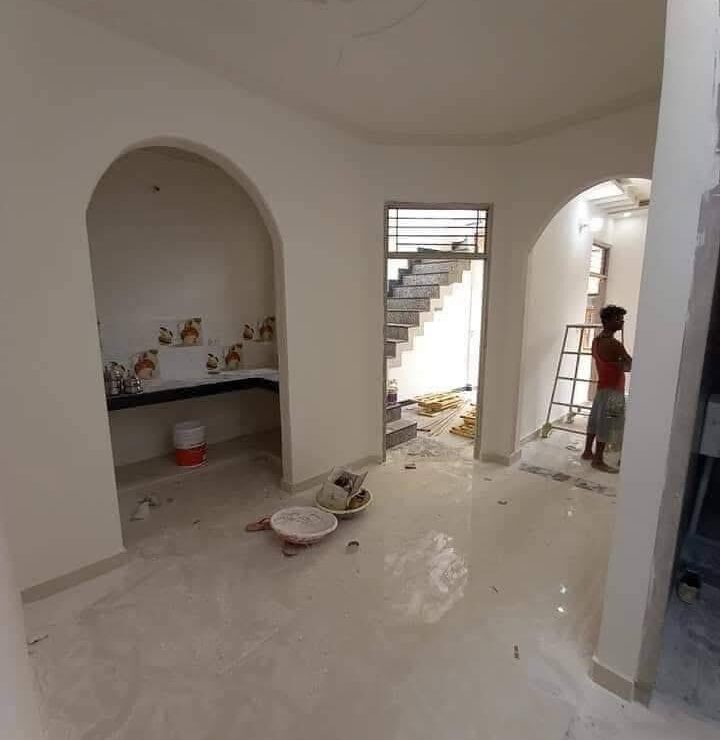 Cream wall painting interior