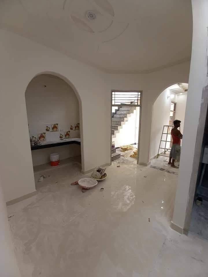 Cream wall painting interior