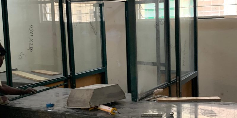 office partitioning with aluminium fabrication
