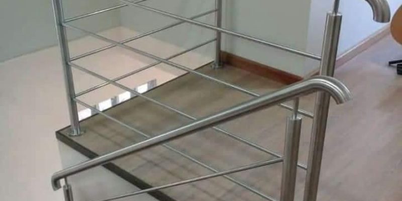 Stairs with handrails