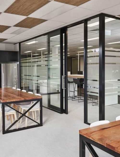 beautiful aluminum office partitioned