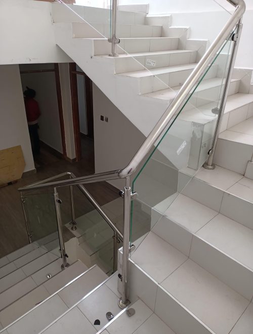 Well-crafted steel handrails