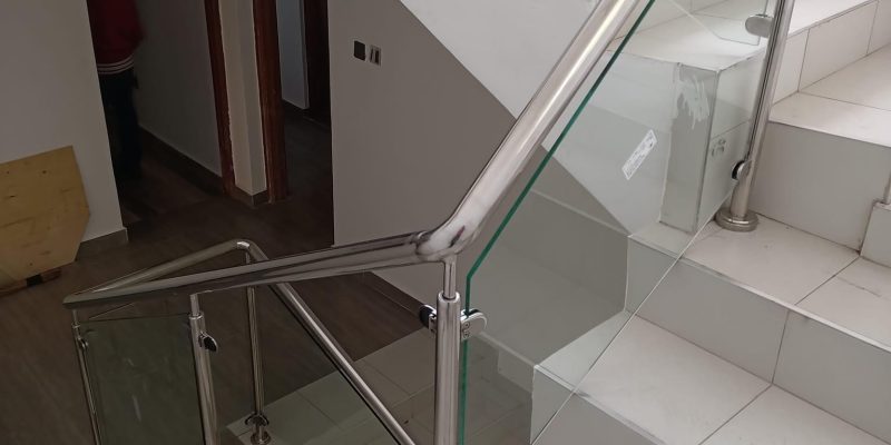 Well-crafted steel handrails