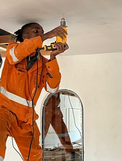 Handy man at work