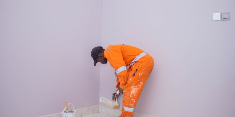 Painting a house in Kenyatta road using wall paint. Painting Services in kenya