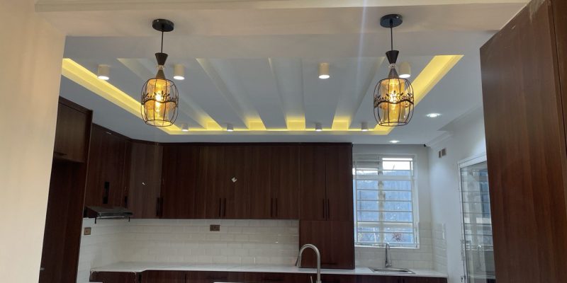 Kitchen in Kenya with beautiful gypsum